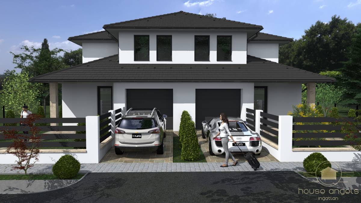 Eladó garázsos ikerházak Pécelen, panorámás környezetben