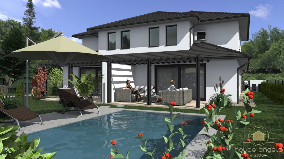 Eladó garázsos ikerházak Pécelen, panorámás környezetben