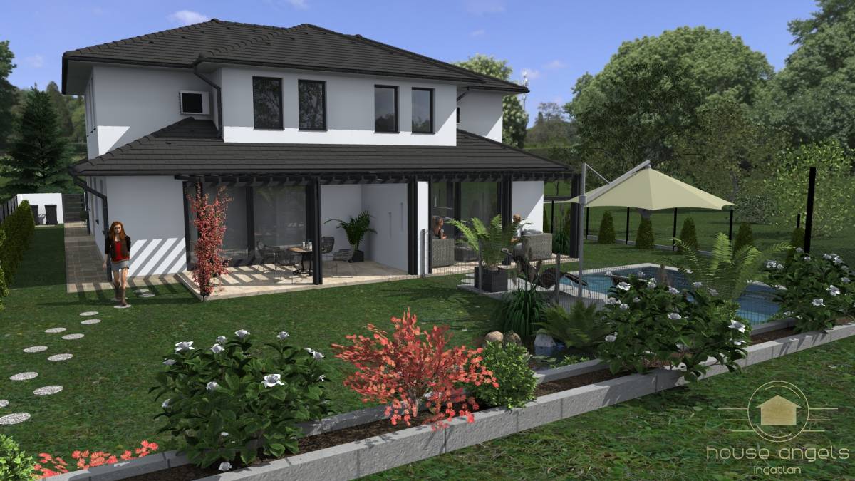 Eladó garázsos ikerházak Pécelen, panorámás környezetben