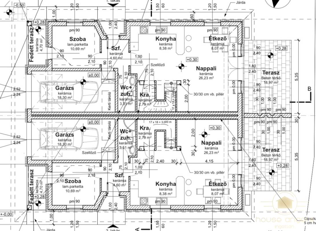 Eladó garázsos ikerházak Pécelen, panorámás környezetben