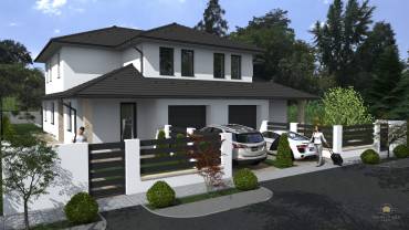 Eladó garázsos ikerházak Pécelen, panorámás környezetben