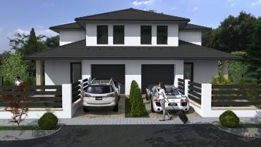 Eladó garázsos ikerházak Pécelen, panorámás környezetben