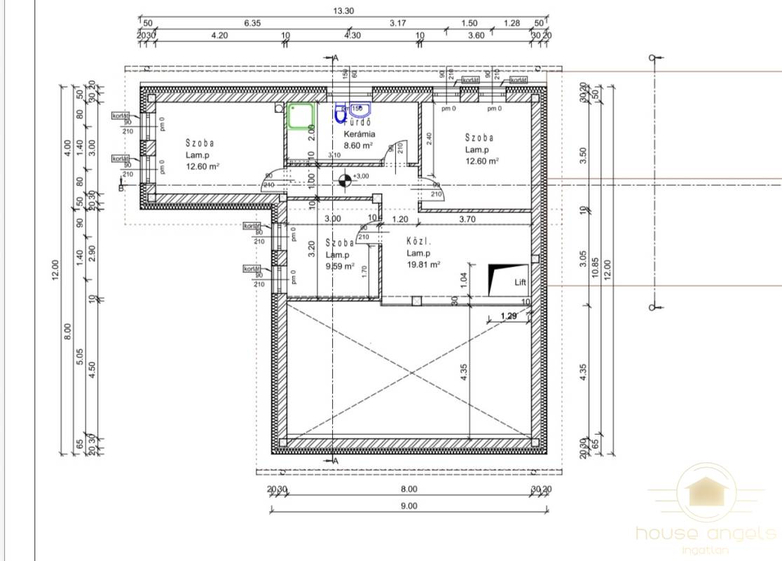 Belső kétszintes, liftes modern luxusház eladó Vecsésen