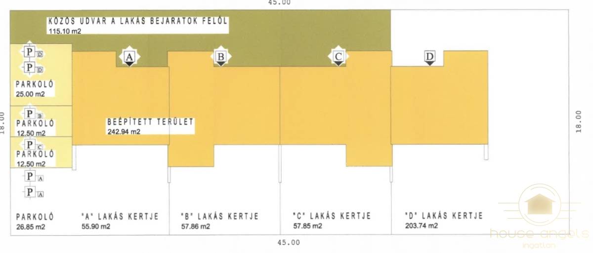Dupla fürdőszobás, 4 hálószobás szélső sorházi lakás eladó a Liget Lakóparkban